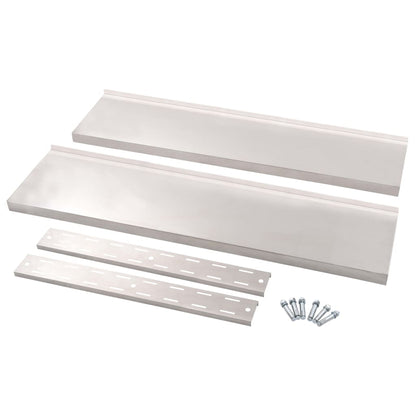 Mensola a Sospensione a 2 Livelli in Acciaio Inox 120x30 cm | homemem39