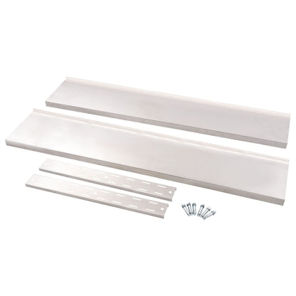 Mensola a Sospensione a 2 Livelli in Acciaio Inox 150x30 cm | homemem39