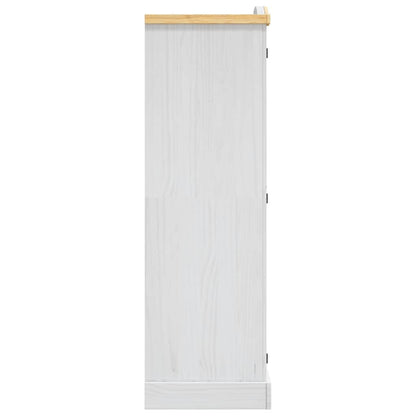 vidaXL Armadio in Legno di Pino Messicano Corona 2 Ante Bianco