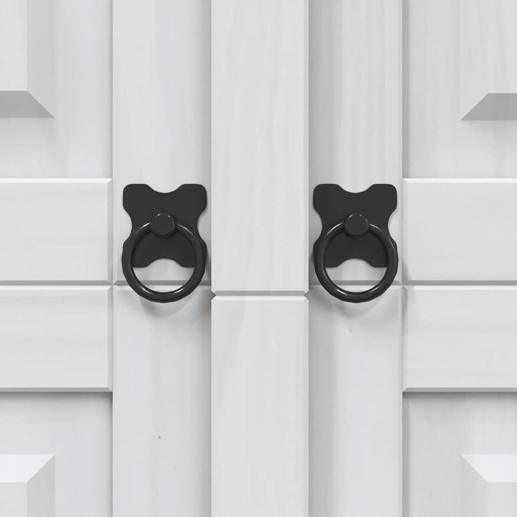 Credenza in Legno di Pino Messicano Corona Bianco 80x40x170 cm - homemem39