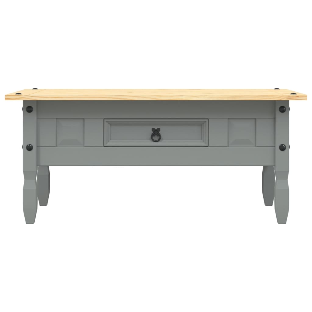 Tavolino Caffé Pino Messicano Corona Range Grigio 100x55x44 cm