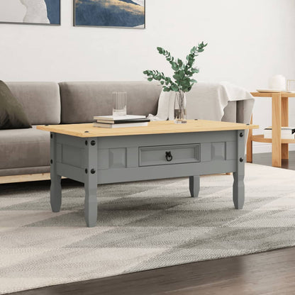 Tavolino Caffé Pino Messicano Corona Range Grigio 100x55x44 cm - homemem39