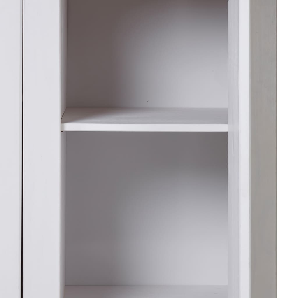 Armadio a 3 Ante Bianco 118x50x171,5cm in Pino Panama Range - homemem39