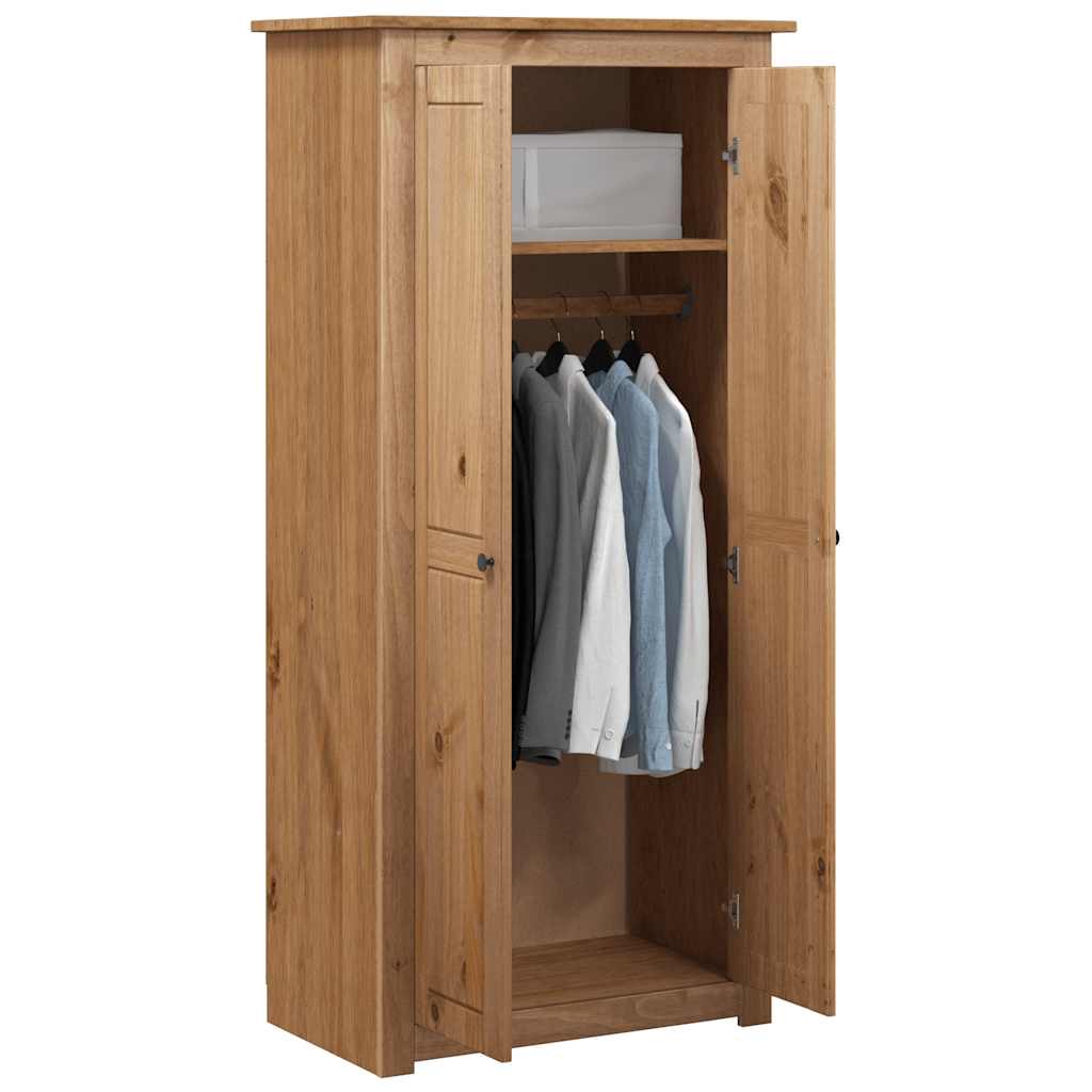 Armadio 80x50x171,5 cm in Legno Massello Pino Panama Range - homemem39