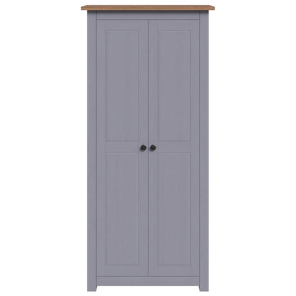 Armadio Grigio 80x50x171,5 cm Legno Massello Pino Panama Range - homemem39