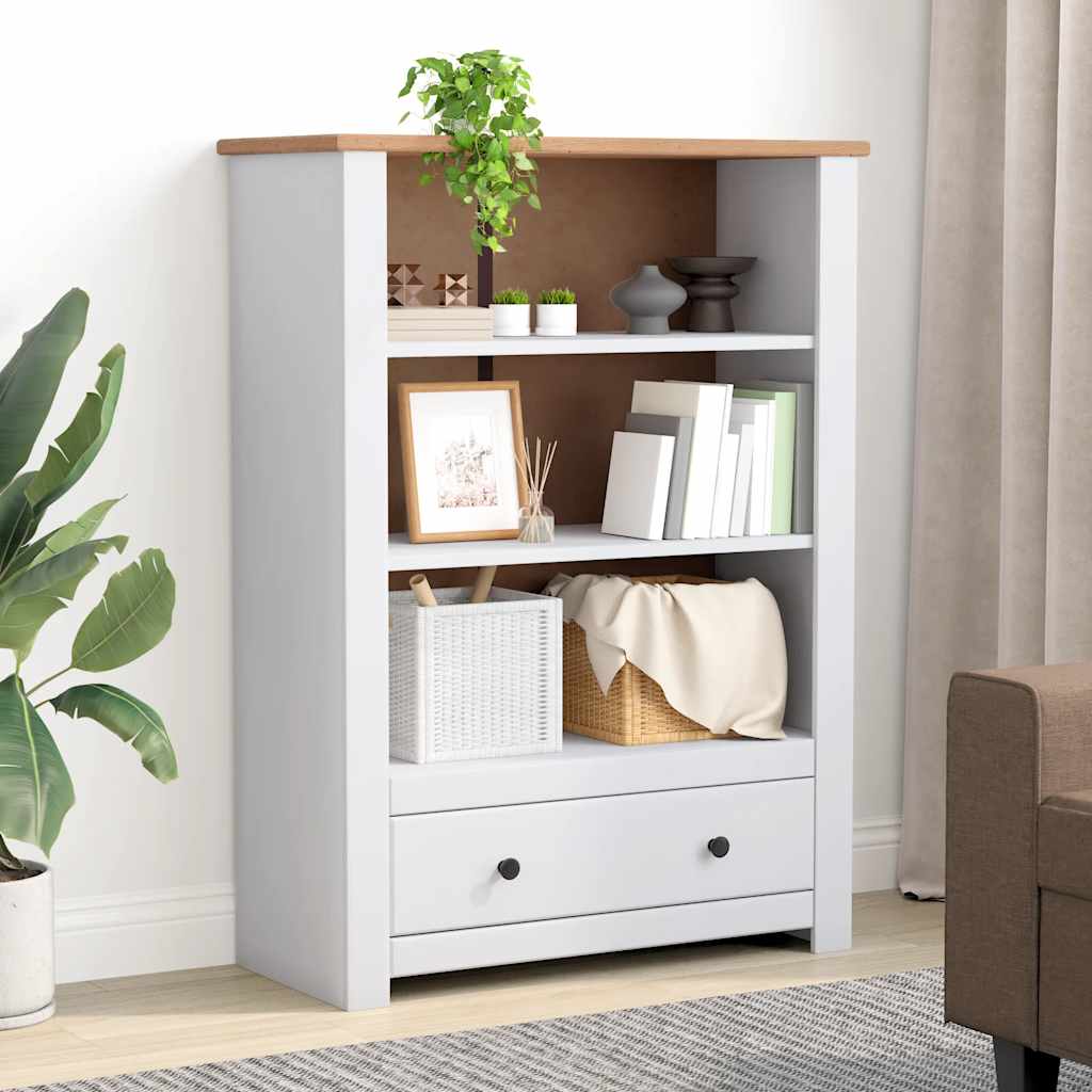 Libreria Bianca 80x35x110 cm in Pino Massello Panama Range