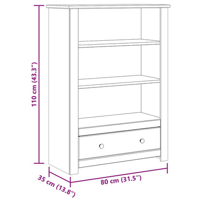 Libreria Bianca 80x35x110 cm in Pino Massello Panama Range | homemem39