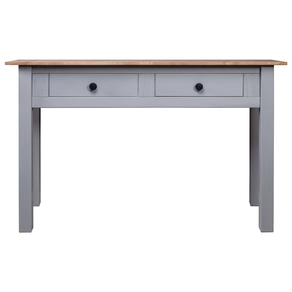 Tavolo Consolle Grigio 110x40x72 cm Legno Massello Pino Panama - homemem39