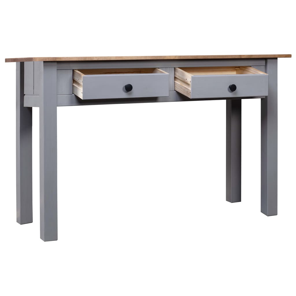 Tavolo Consolle Grigio 110x40x72 cm Legno Massello Pino Panama - homemem39
