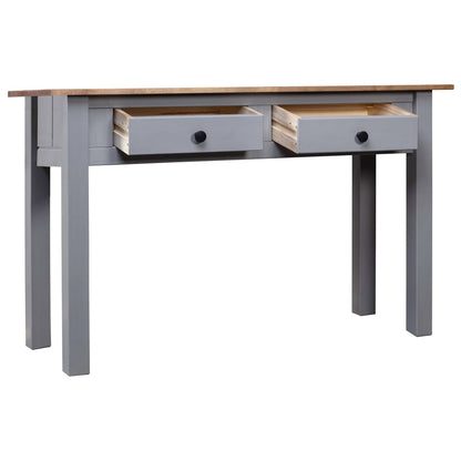 Tavolo Consolle Grigio 110x40x72 cm Legno Massello Pino Panama - homemem39