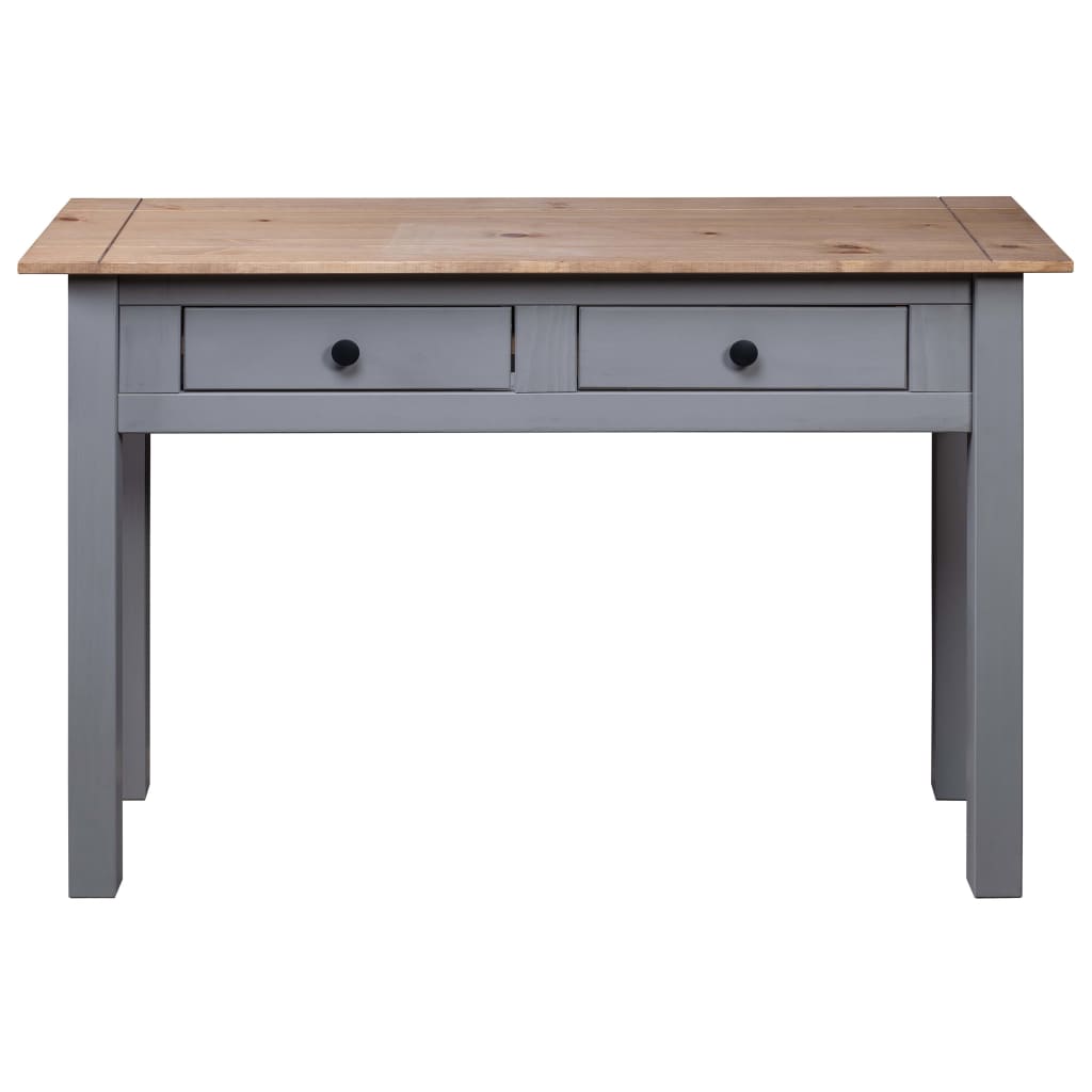 Tavolo Consolle Grigio 110x40x72 cm Legno Massello Pino Panama - homemem39