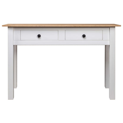 Tavolo Consolle Bianco 110x40x72 cm Legno Massello Pino Panama | homemem39