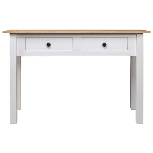 Tavolo Consolle Bianco 110x40x72 cm Legno Massello Pino Panama | homemem39