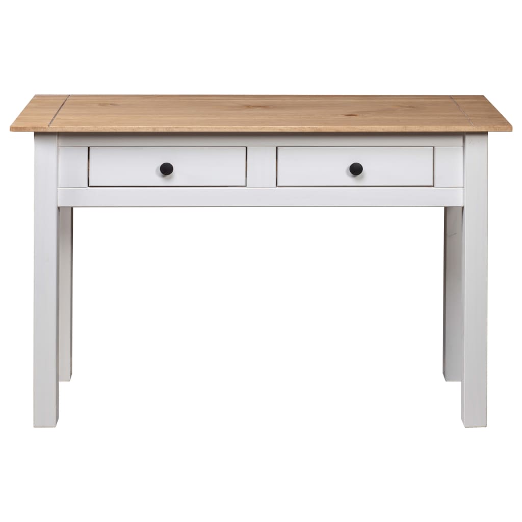 Tavolo Consolle Bianco 110x40x72 cm Legno Massello Pino Panama | homemem39