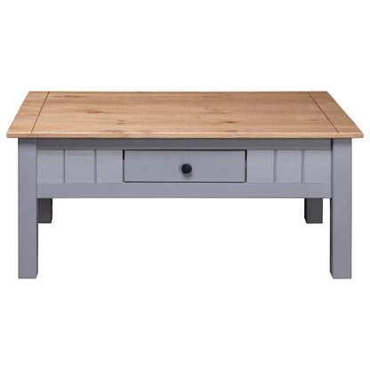 Tavolino Salotto Grigio 100x60x43,5cm Pino Massello Panama Range