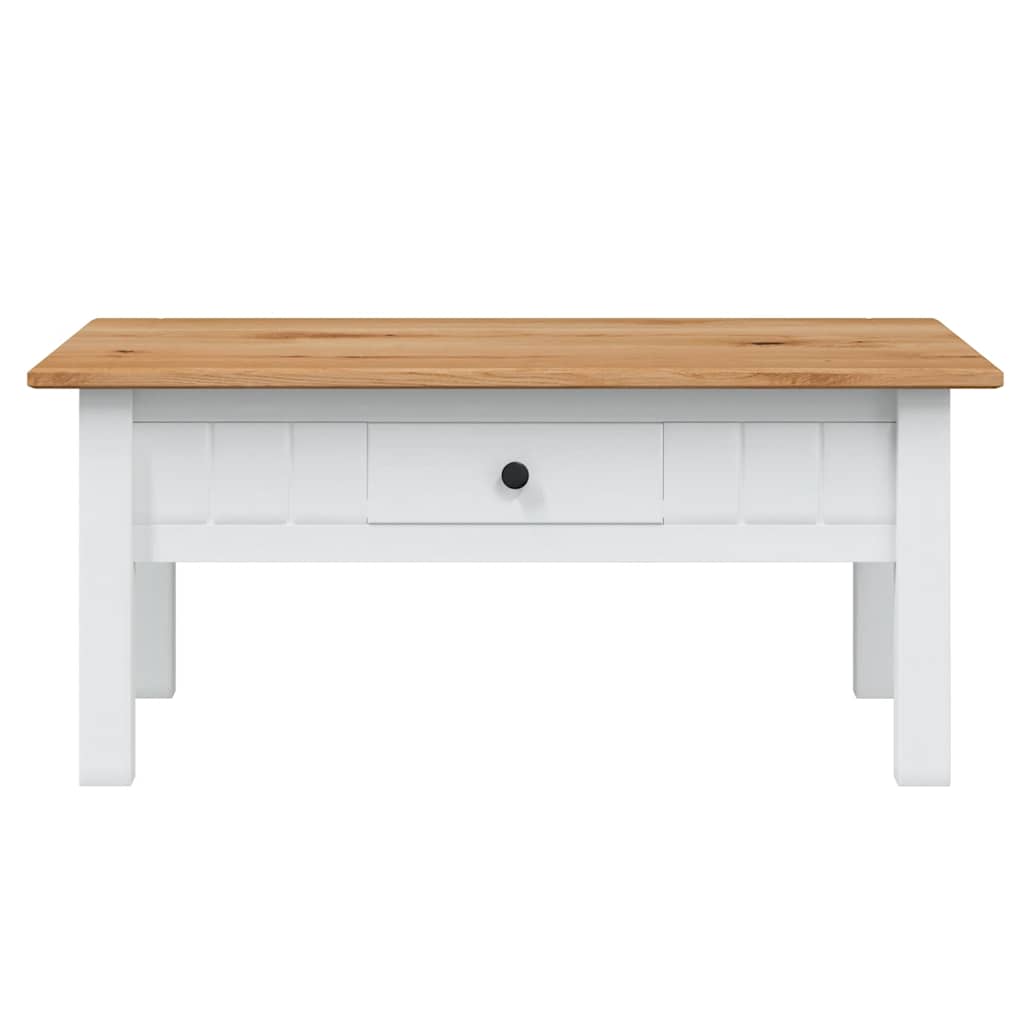 Tavolino Salotto Bianco 100x60x43,5cm Pino Massello Panama Range