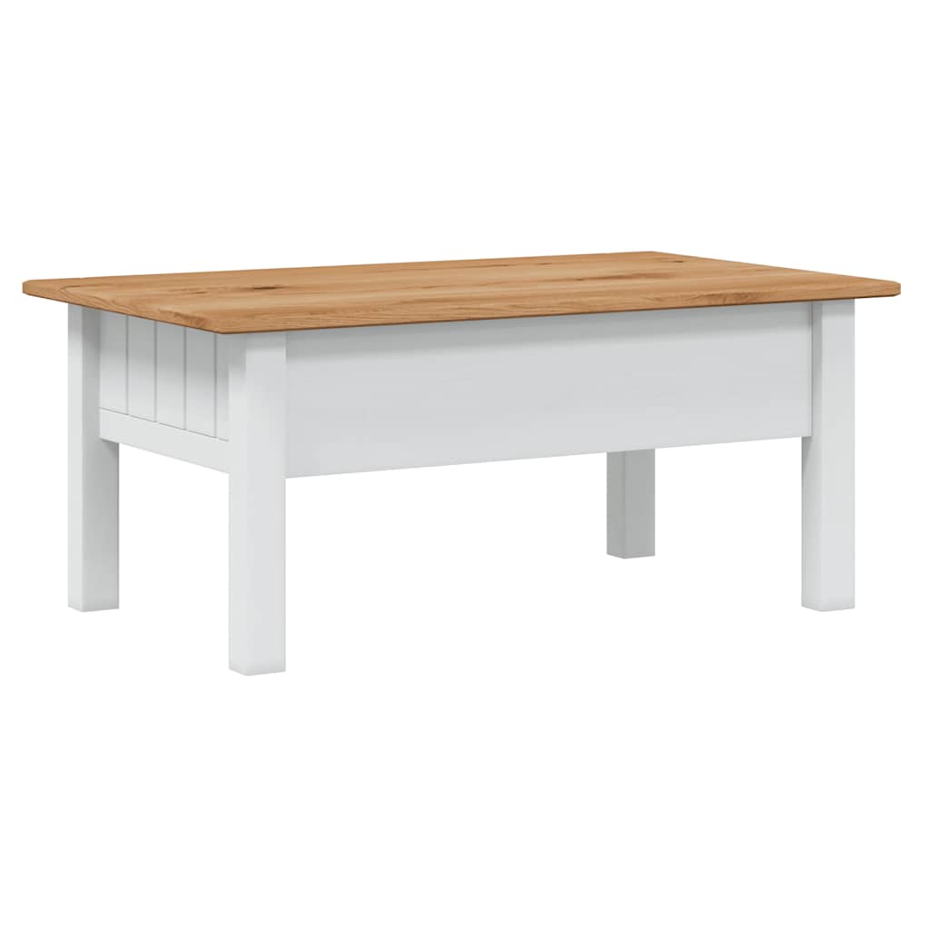 Tavolino Salotto Bianco 100x60x43,5cm Pino Massello Panama Range