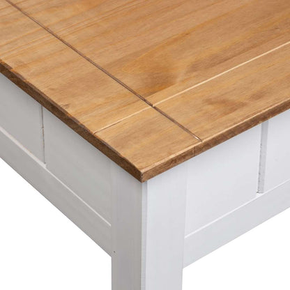 Tavolino Salotto Bianco 100x60x43,5cm Pino Massello Panama Range