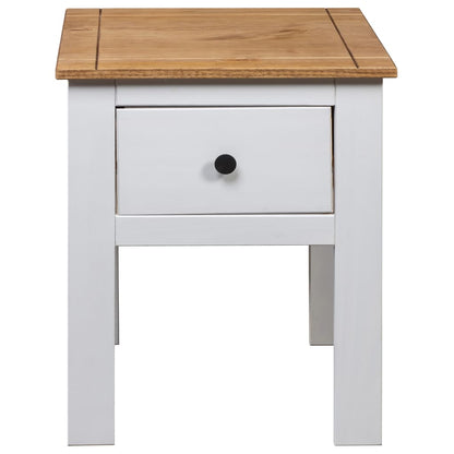 Comodino Bianco 46x40x57 cm in Legno di Pino Panama Range | homemem39