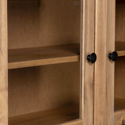 Credenza 93x40,5x180 cm in Legno Massello di Pino Panama Range | homemem39