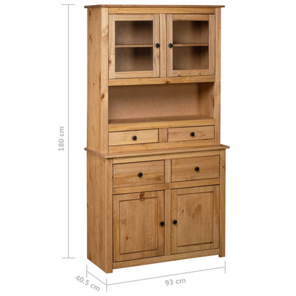 Credenza 93x40,5x180 cm in Legno Massello di Pino Panama Range | homemem39