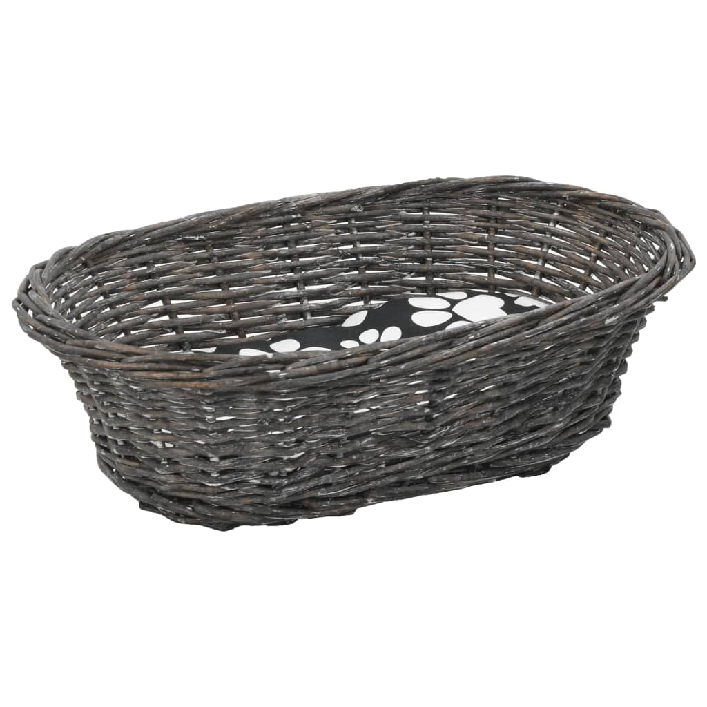 Ceste Gatti con Cuscini Grigio 3pz 47x34x60cm Salice Naturale | homemem39