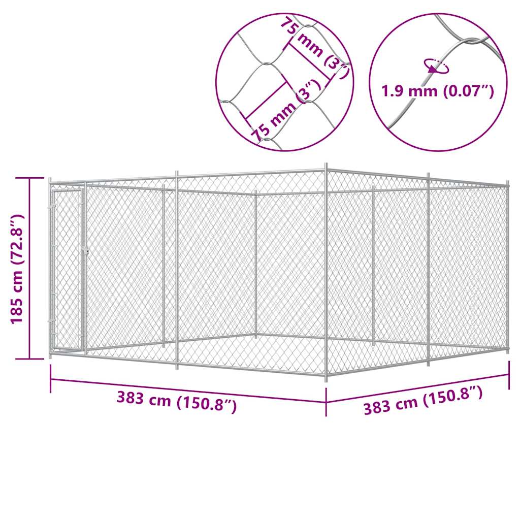 Canile da Esterno 383x383x185 cm