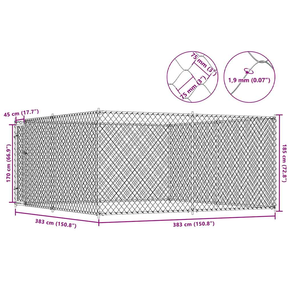 Canile da Esterno 383x383x185 cm