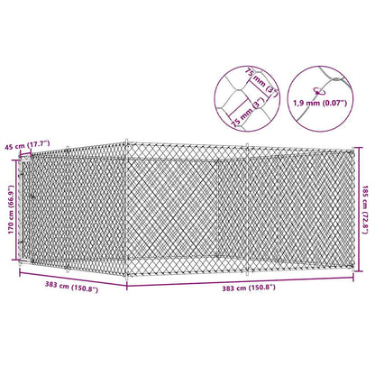 Canile da Esterno 383x383x185 cm