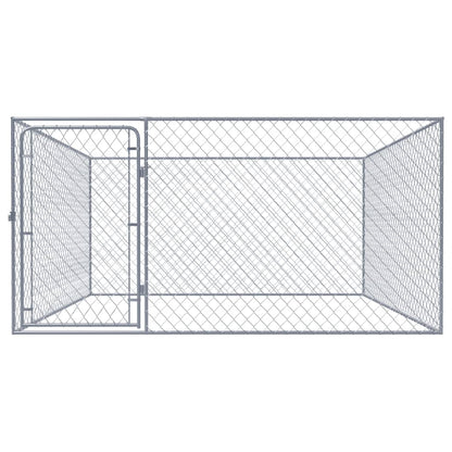 Recinto per Cani da Esterno in Acciaio Zincato 2x2x1 m | homemem39