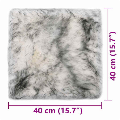 Stuhlkissen 2 Stück Melange Dunkelgrau 40x40cm Schaffell