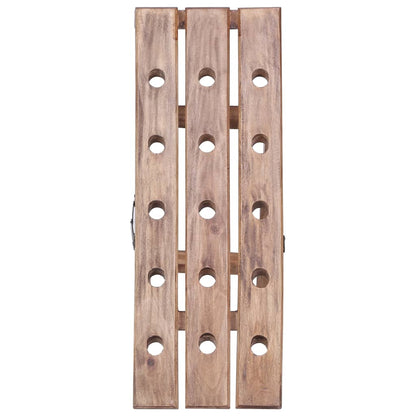 Portavini da 15 Bottiglie 26x50x70cm Legno Massello di Mogano | homemem39