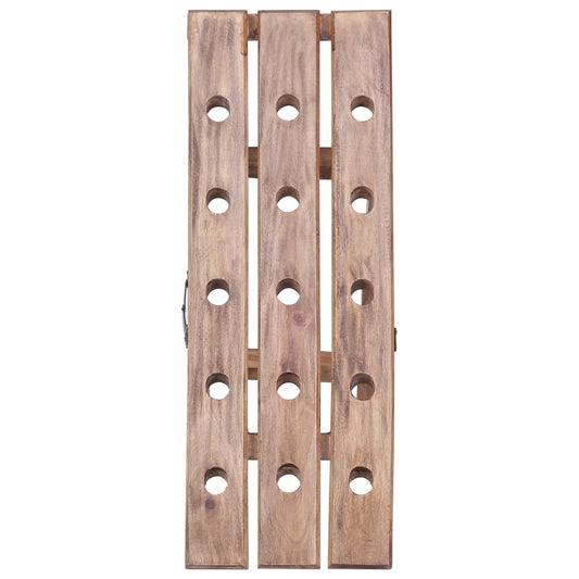 Portavini da 15 Bottiglie 26x50x70cm Legno Massello di Mogano | homemem39