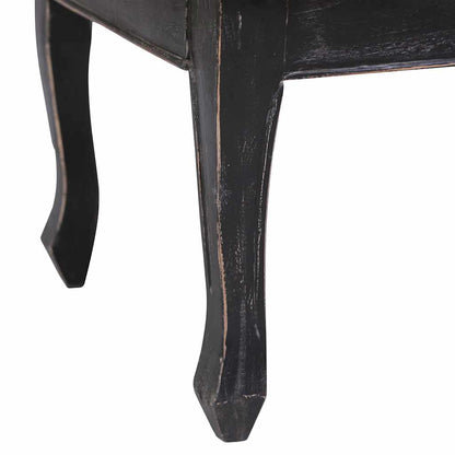 Tavolino da Salotto Nero 120x60x45 cm Legno Massello di Mogano