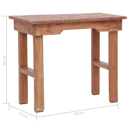 Tavolino da Salotto 70x35x60 cm in Legno Massello di Mogano | homemem39
