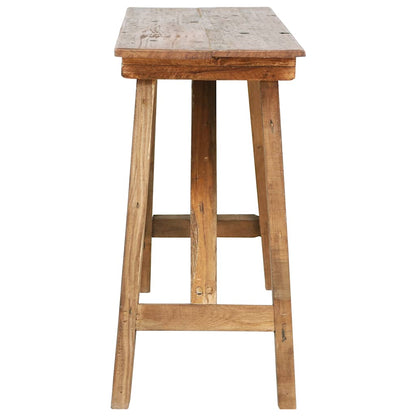 Tavolo Consolle 130x40x80 cm in Legno di Recupero Misto