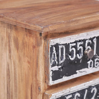 Comodino 30x30x51 cm in Legno Massello di Mogano - homemem39