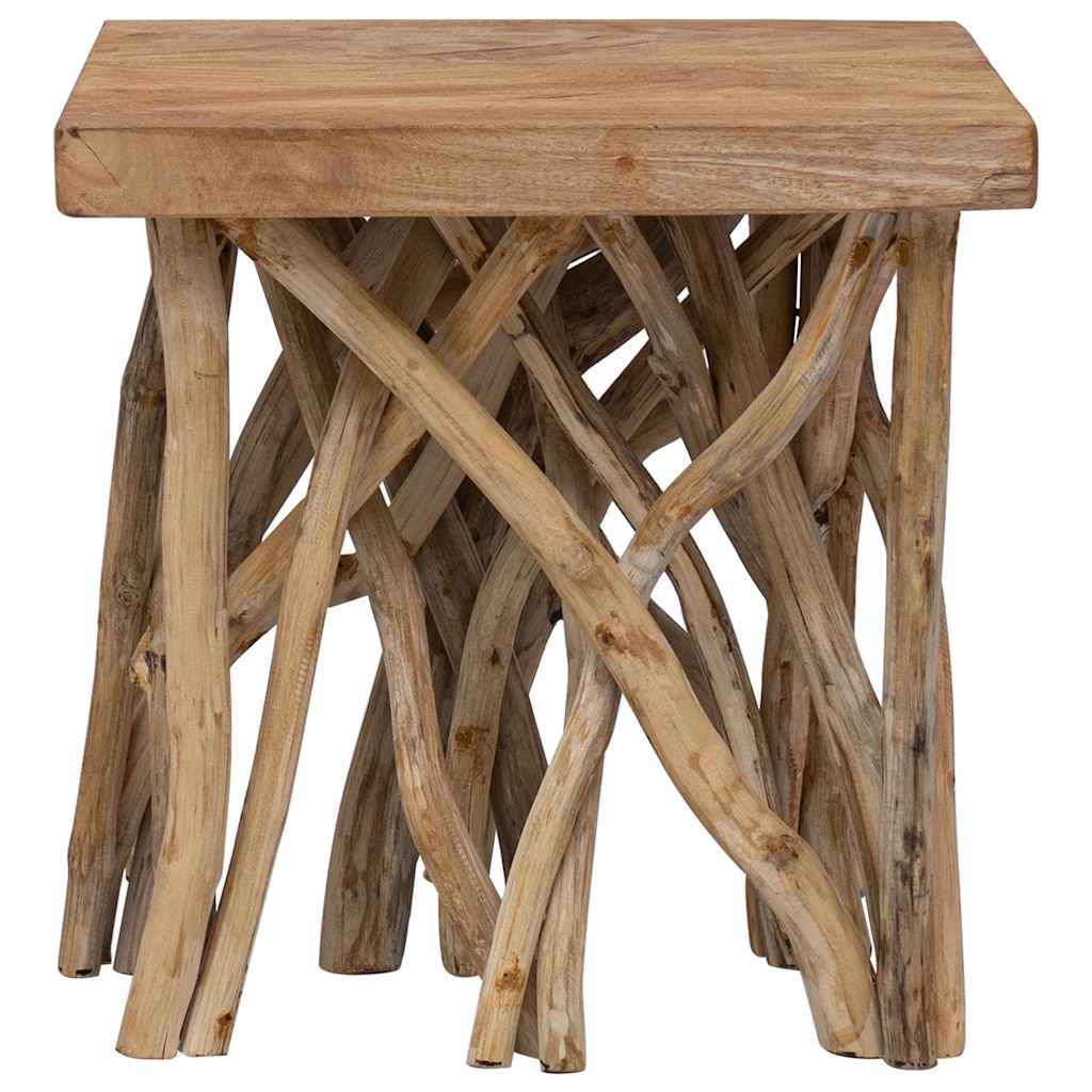 Tavolo con Tronchi 40x40x40 cm in Legno di Recupero Misto | homemem39