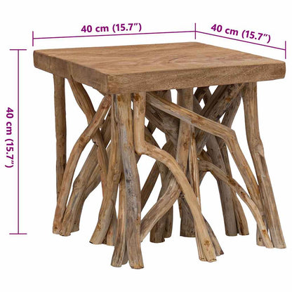 Tavolo con Tronchi 40x40x40 cm in Legno di Recupero Misto | homemem39