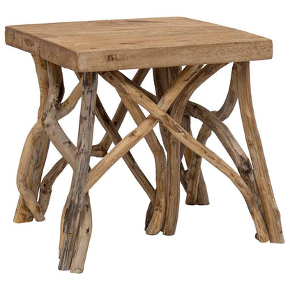 Tavolo con Tronchi 40x40x40 cm in Legno di Recupero Misto | homemem39