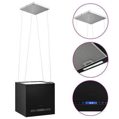 Cappa da Cucina ad Isola Sospesa LCD Sensore 37 cm in Acciaio | homemem39