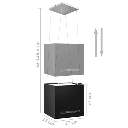 Cappa da Cucina ad Isola Sospesa LCD Sensore 37 cm in Acciaio | homemem39
