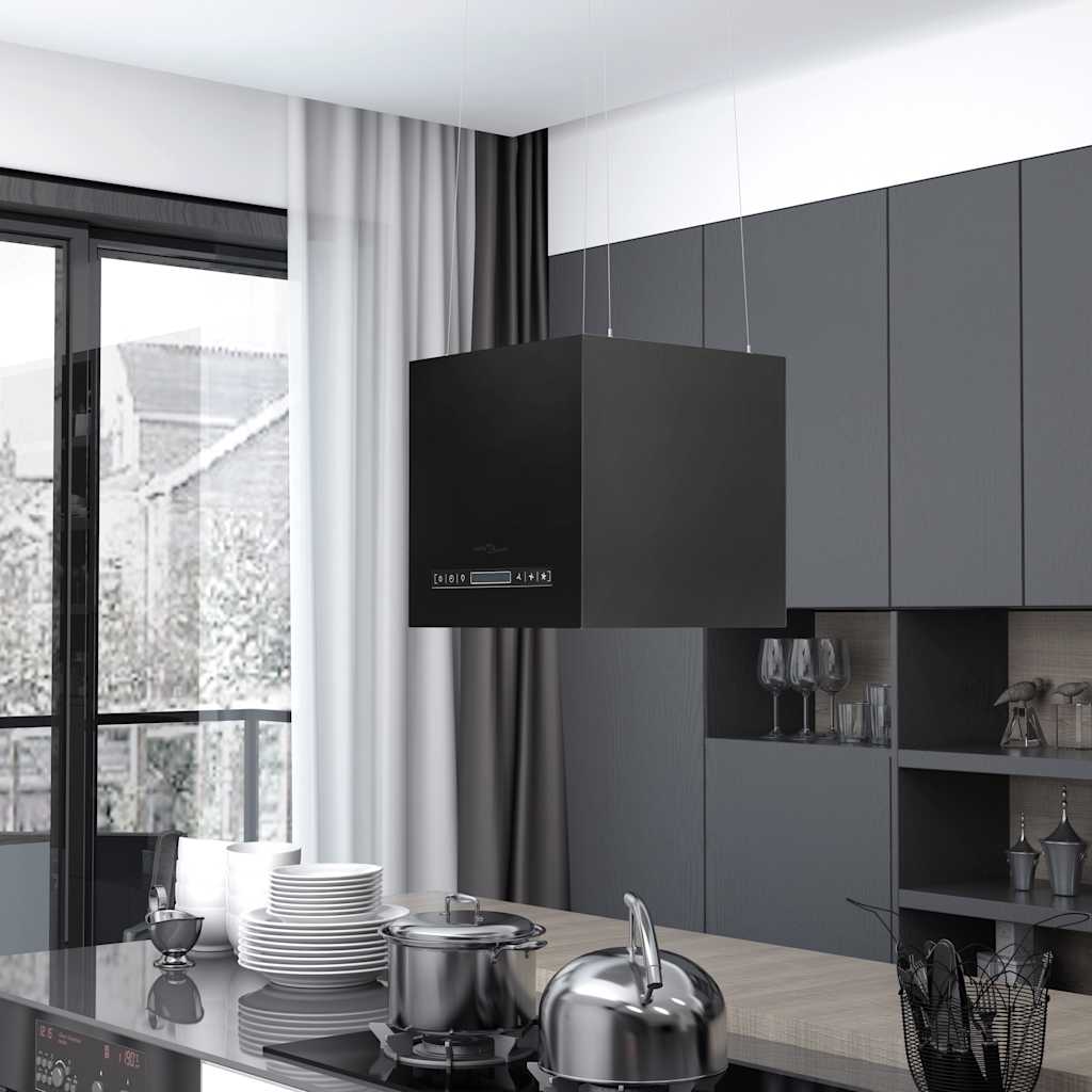 Cappa da Cucina ad Isola Sospesa LCD Sensore 37 cm in Acciaio | homemem39