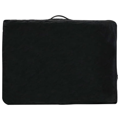 Lettino da Massaggio 3 Zone Telaio in Legno Antracite 186x68cm | homemem39