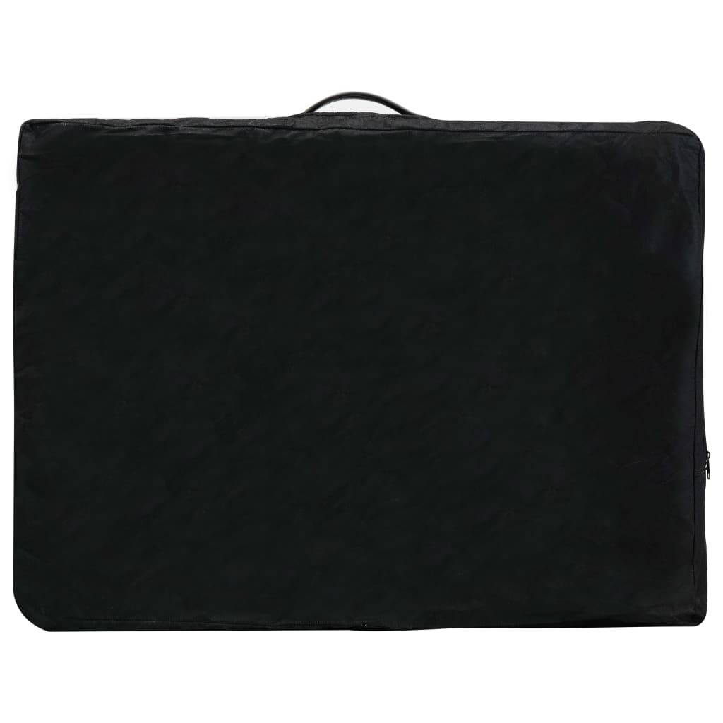 Lettino da Massaggio 4 Zone Telaio in Legno Antracite 186x68cm | homemem39
