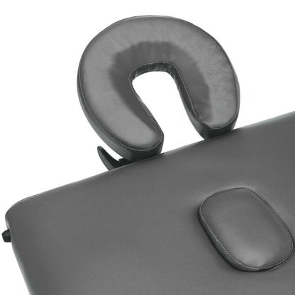 Lettino da Massaggio 2 Zone Telaio Alluminio Antracite 186x68cm | homemem39