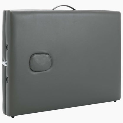 Lettino da Massaggio 2 Zone Telaio Alluminio Antracite 186x68cm | homemem39