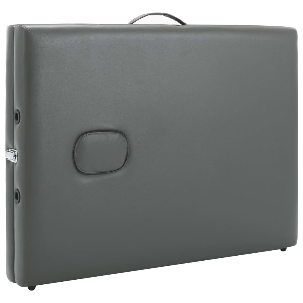 Lettino da Massaggio 3 Zone Telaio Alluminio Antracite 186x68cm | homemem39