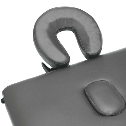 Lettino da Massaggio 3 Zone Telaio Alluminio Antracite 186x68cm | homemem39
