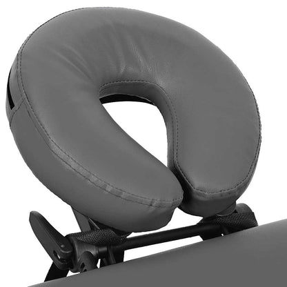 Lettino da Massaggio 4 Zone Telaio Alluminio Antracite 186x68cm